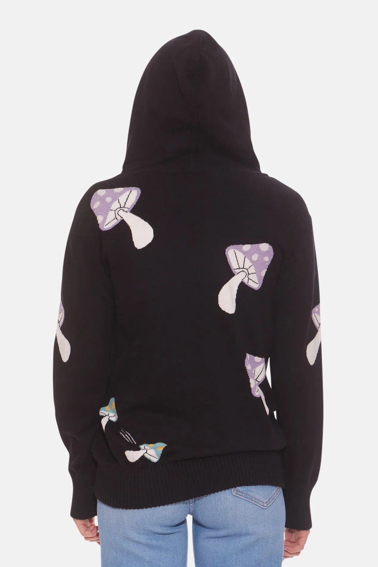 Women's Mushroom Intarsia Pullover Hoodie Multi sold by Blue & Cream product image thumbnail 4