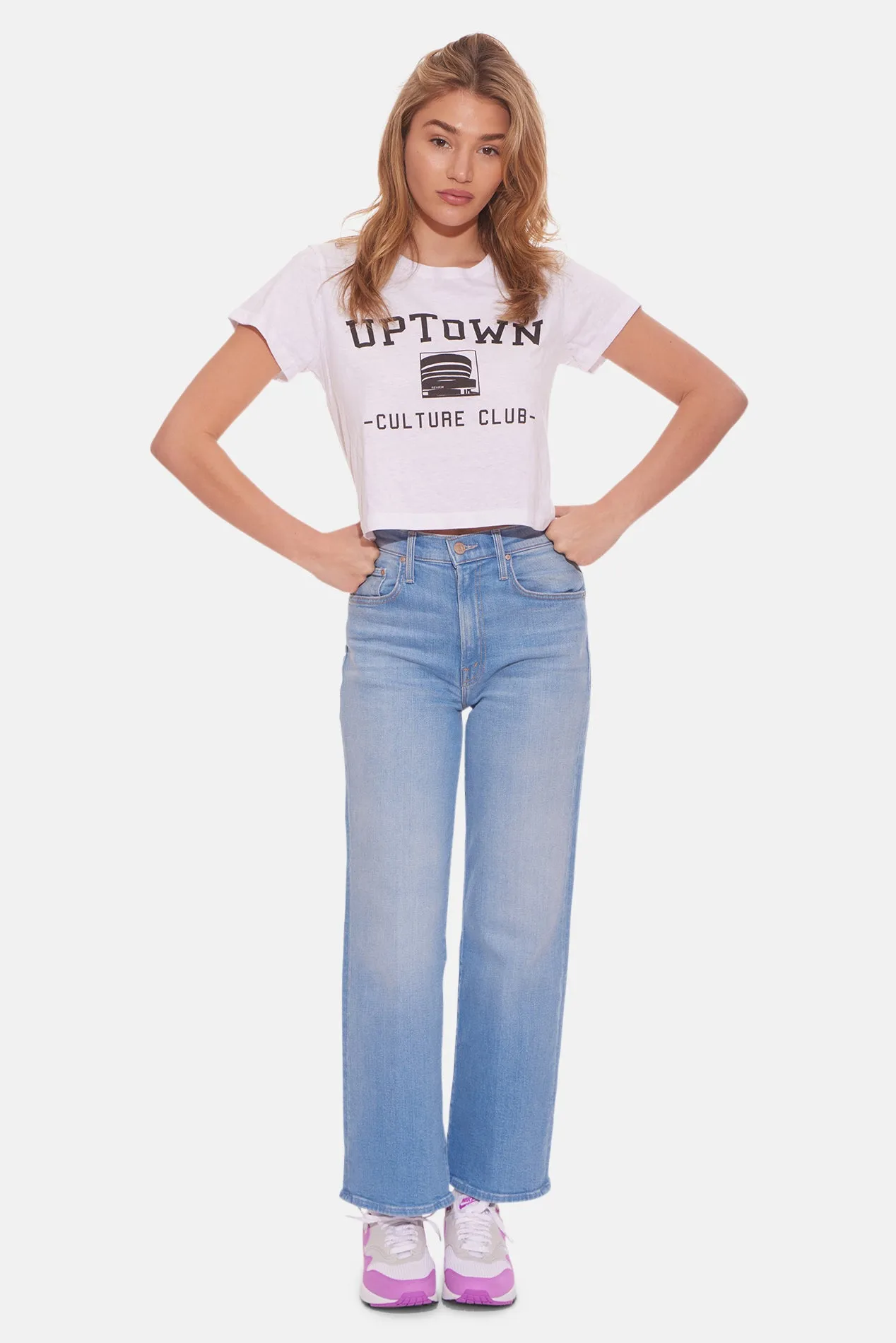 Uptown Culture Cropped Tee White sold by Blue & Cream product image thumbnail 5