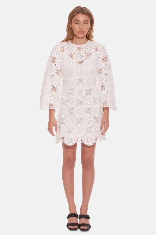 Junie Lace Tunic Dress Ivory sold by Blue & Cream