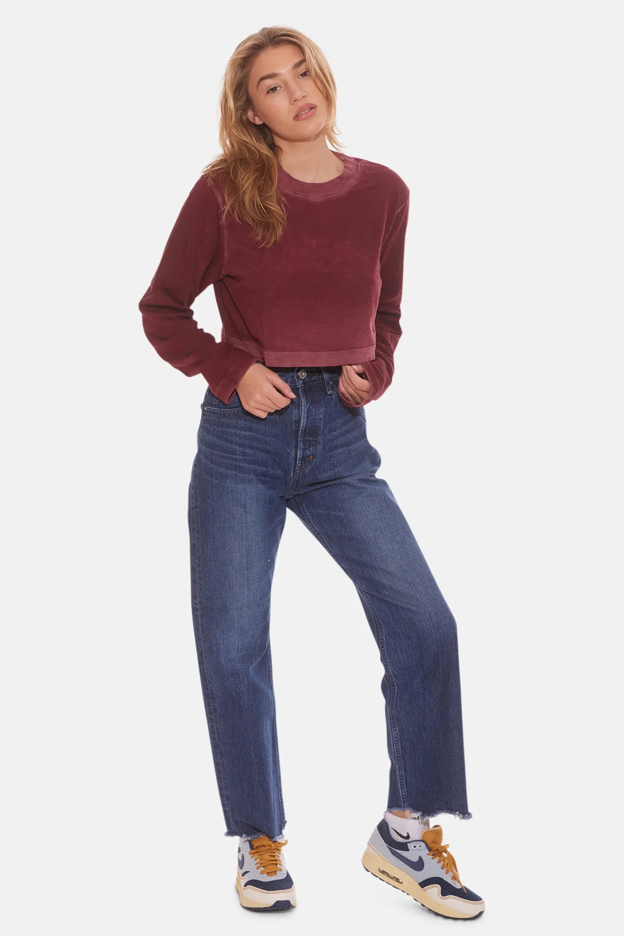 Tokyo Crop Long Sleeve Plum Mix sold by Blue & Cream product image thumbnail 5