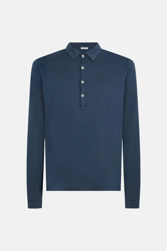 Long Sleeve Polo Navy sold by Blue & Cream