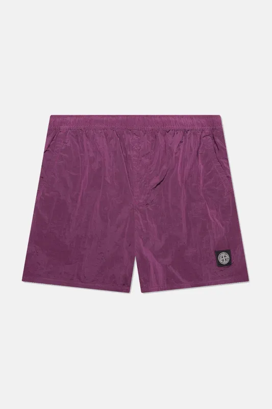 ECONYL Nylon Metal Swim Trunks Purple sold by Blue & Cream