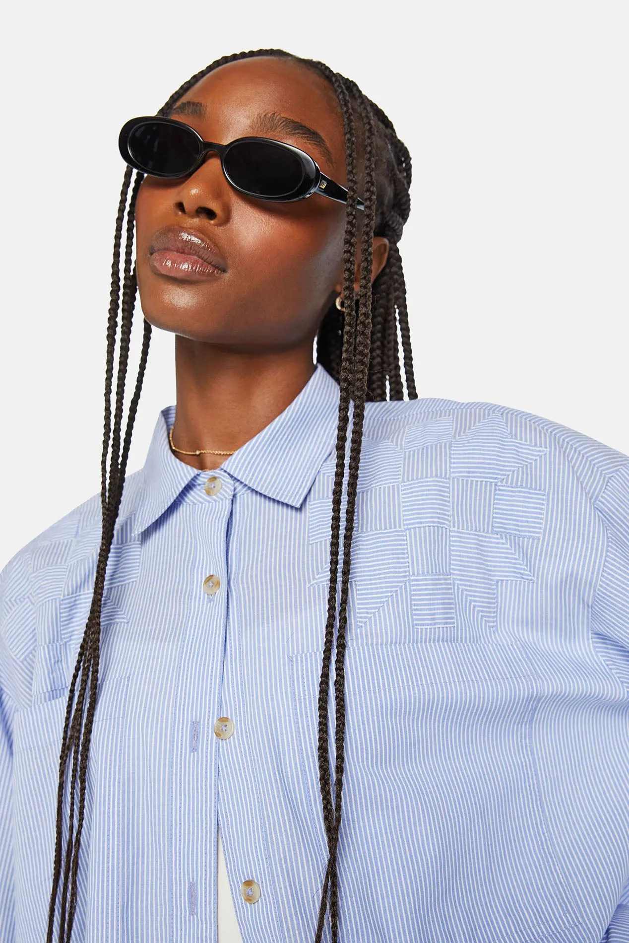The Roomie Pocket Button Down Chalet Stripe sold by Blue & Cream product image thumbnail 4