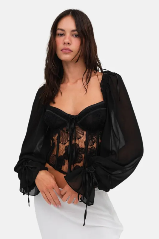 Sade Top Black made by For Love And Lemons