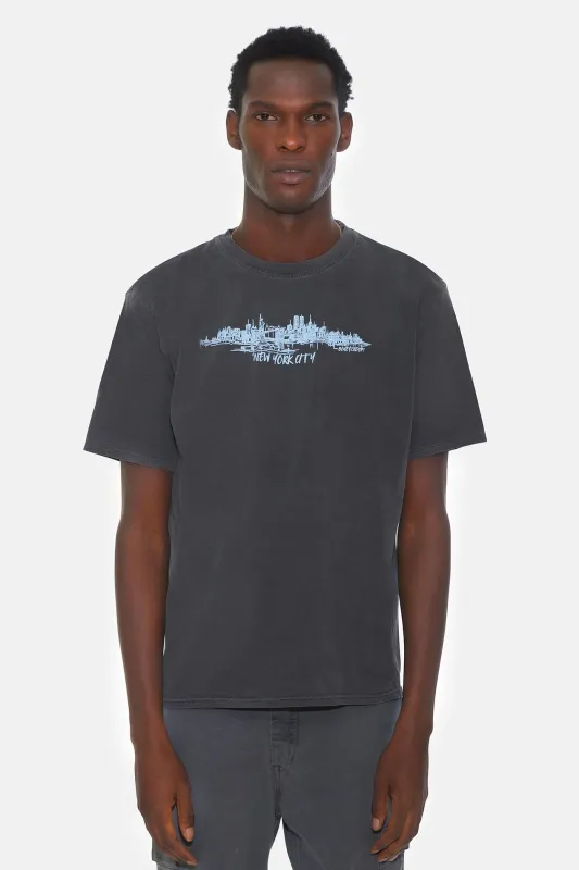 Skyline Short Sleeve Vintage Black / Sky sold by Blue & Cream