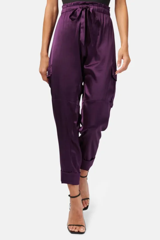 Carmen Cargo Pant Eggplant sold by Blue & Cream