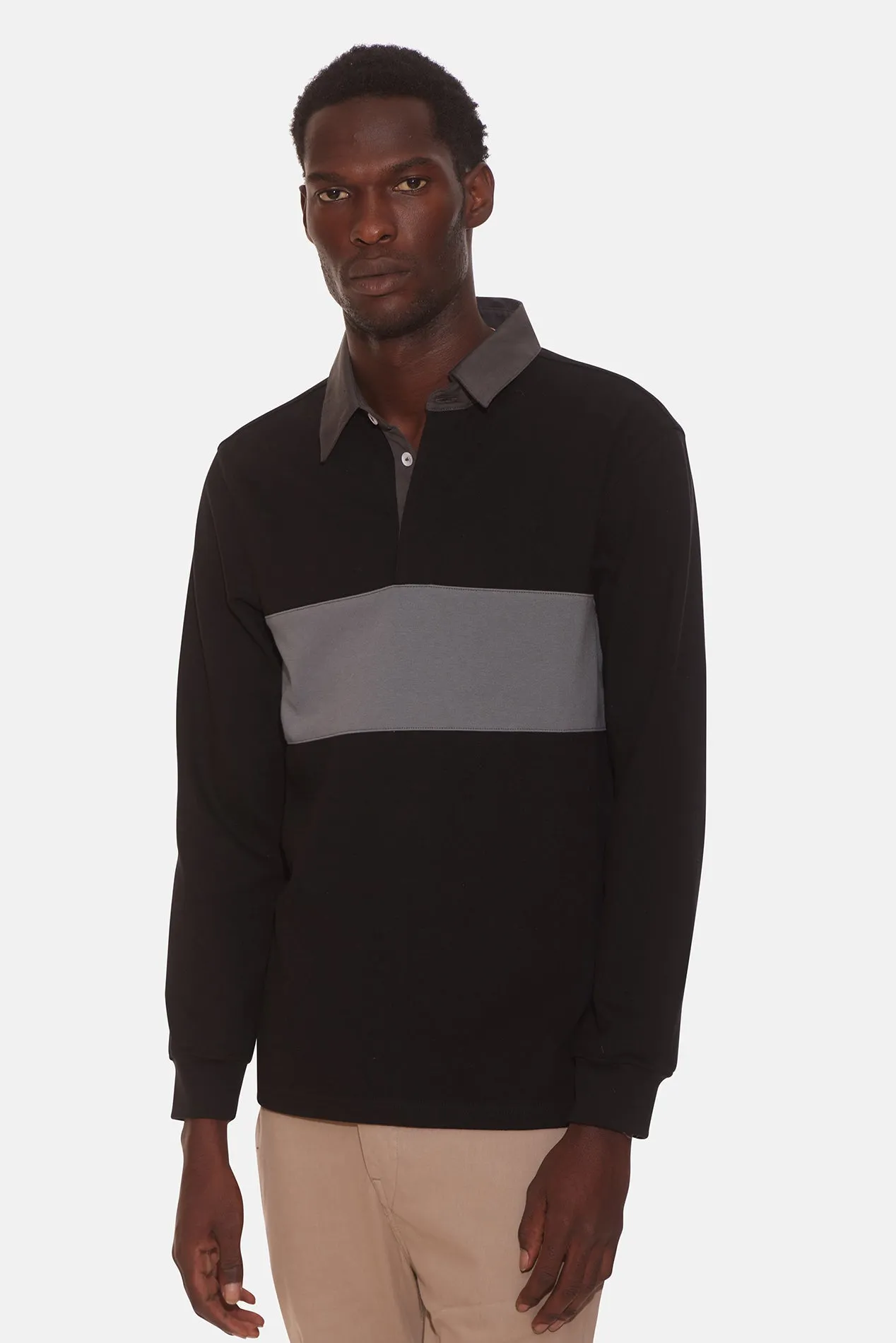 Striped Rugby Black W/ Charcoal Stripe sold by Blue & Cream