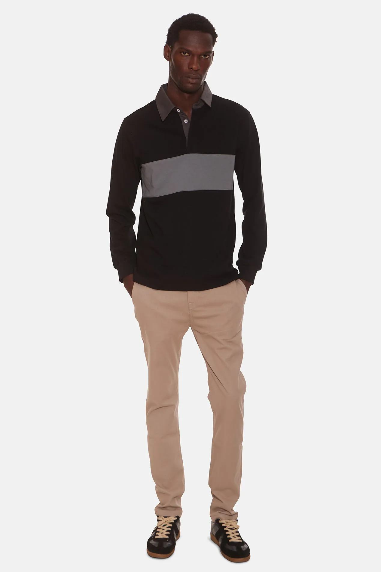 Striped Rugby Black W/ Charcoal Stripe sold by Blue & Cream product image thumbnail 4