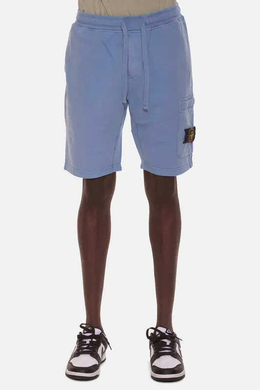 Brushed Fleece Bermuda Shorts Mid Blue sold by Blue & Cream
