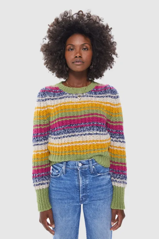 Inset Puff Sleeve Jumper Tripped Up made by Blue & Cream