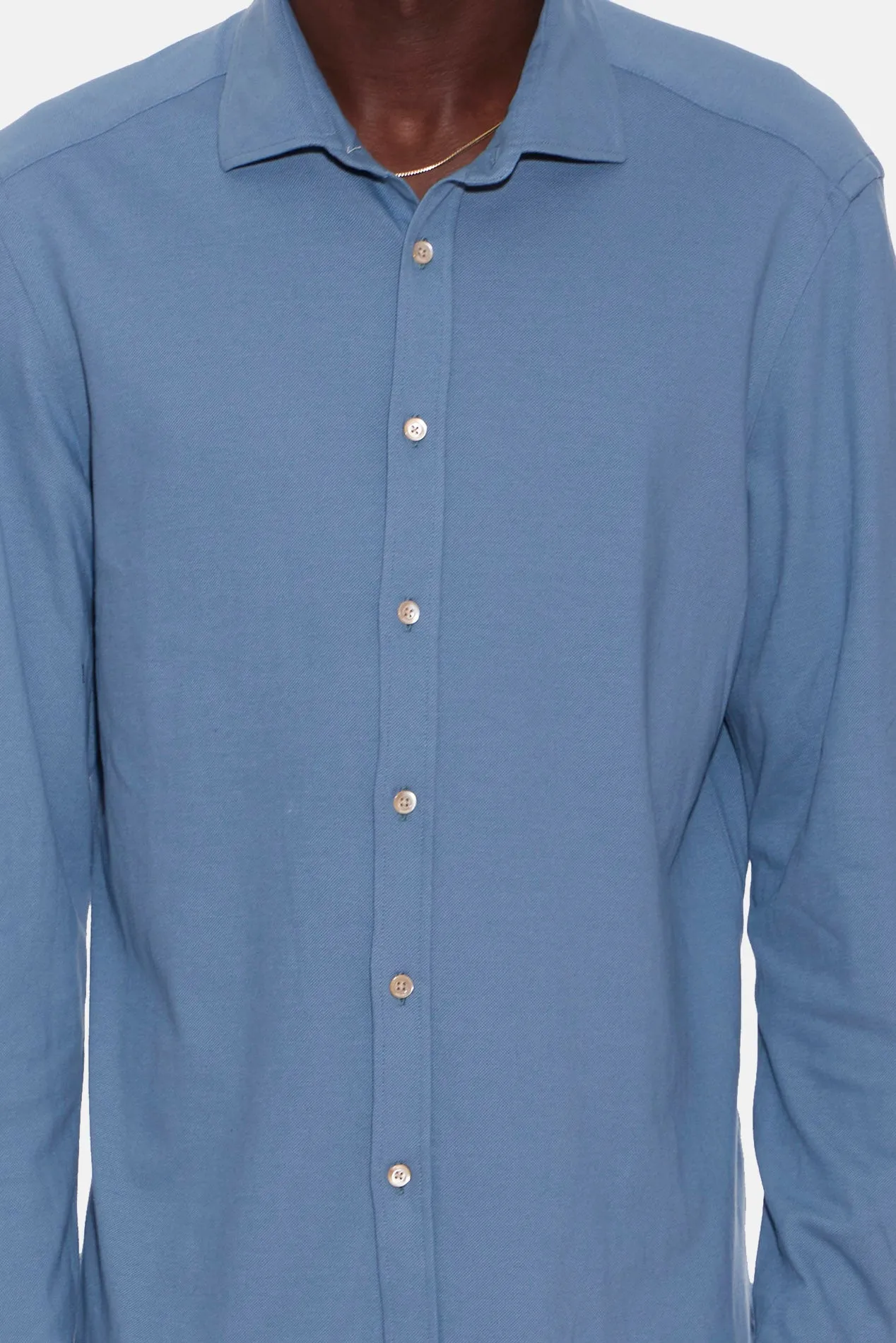 Jersey Cotton Button Up Shirt Blue sold by Blue & Cream product image thumbnail 5