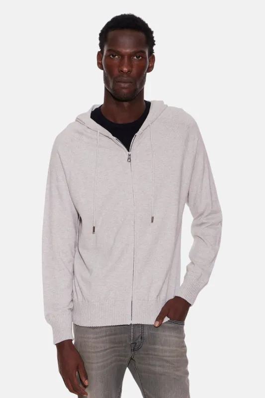 Luke Zip Hoodie Heather Grey sold by Blue & Cream