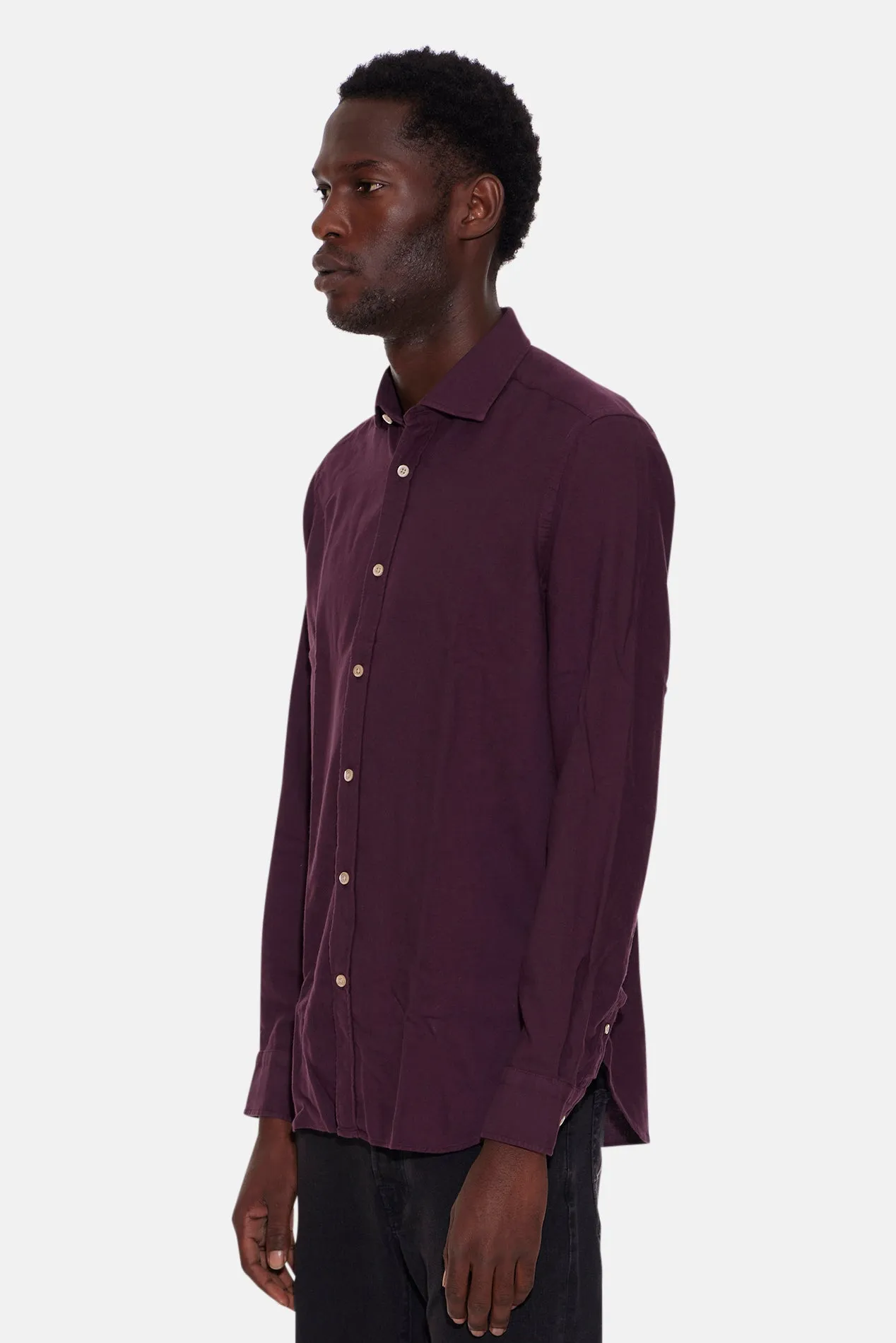 Cotton French Collar Shirt Bordeaux sold by Blue & Cream product image thumbnail 3