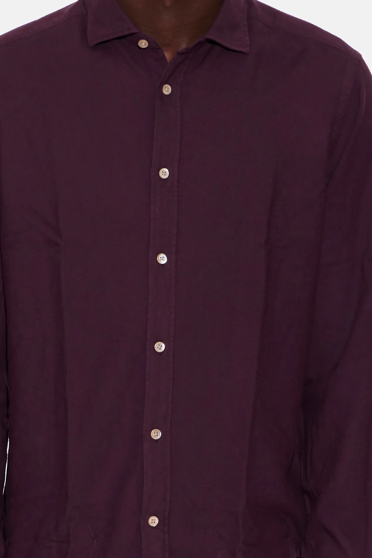 Cotton French Collar Shirt Bordeaux sold by Blue & Cream product image thumbnail 5