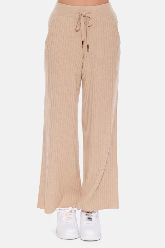 Sophie Wide Leg Pant Sand Hill sold by Blue & Cream