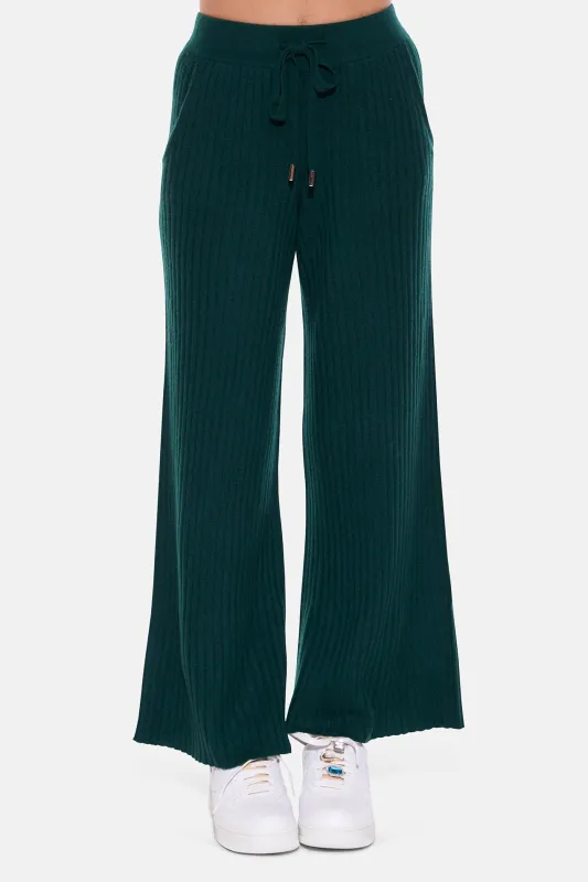 Sophie Wide Leg Pant Deep Forest sold by Blue & Cream