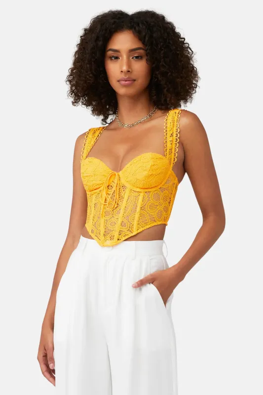 Sammie Crop Top Yellow sold by Blue & Cream