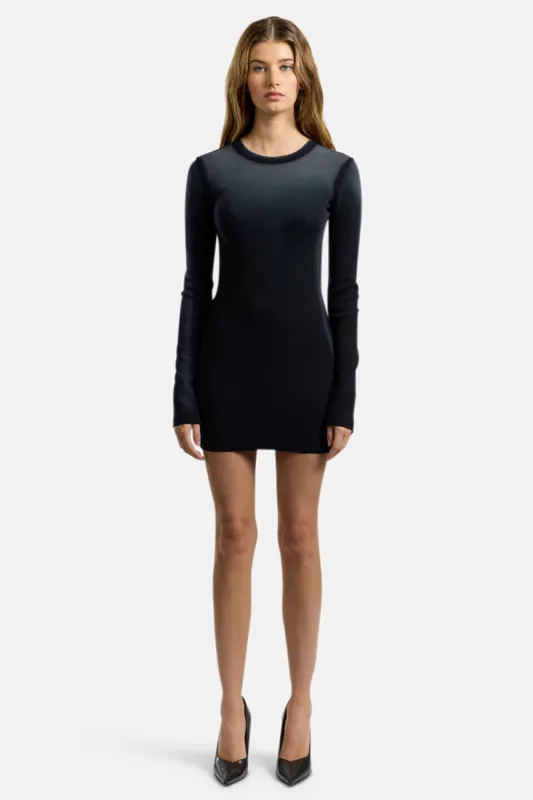 Verona Long Sleeve Mini Dress Black Cast sold by Blue & Cream