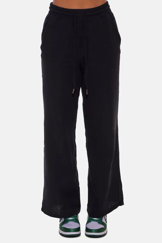 Wendy Gauze Wide Leg Pant Black sold by Blue & Cream