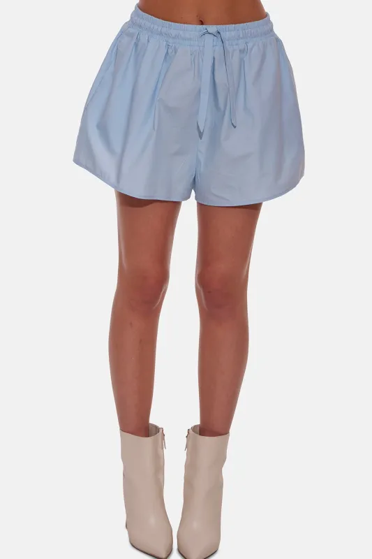 Avery Poplin Short Blue sold by Blue & Cream