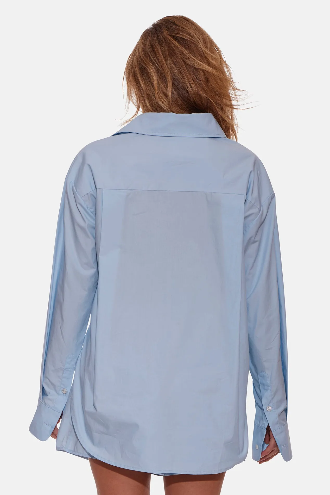 Poppy Buttondown Poplin Shirt Blue sold by Blue & Cream product image thumbnail 3