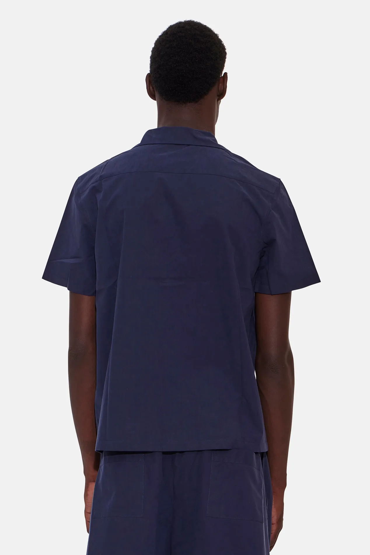 Poplin Camp Shirt Navy sold by Blue & Cream product image thumbnail 2
