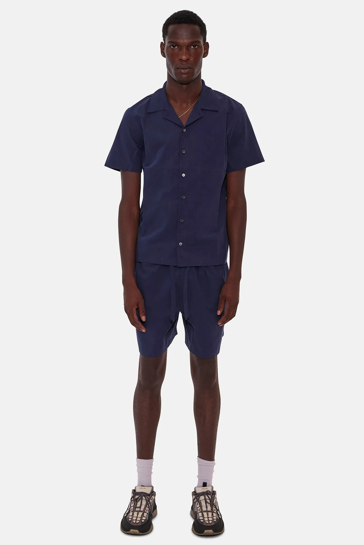 Poplin Camp Shirt Navy sold by Blue & Cream product image thumbnail 5