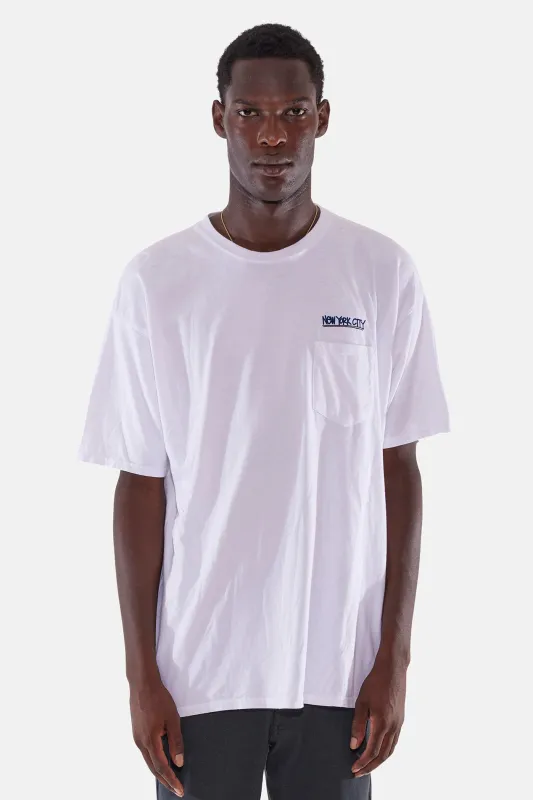 New York City Pocket Tee White sold by Blue & Cream