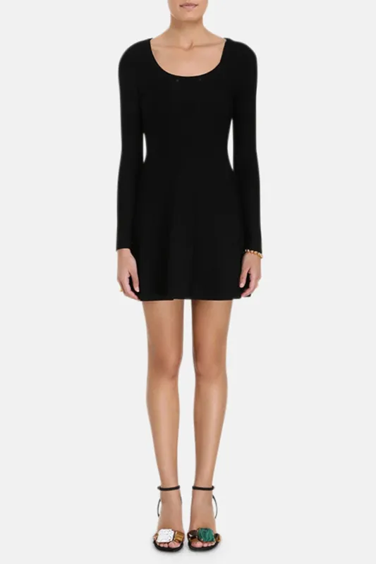 Luminosity Knit Panelled Mini Dress Black sold by Blue & Cream