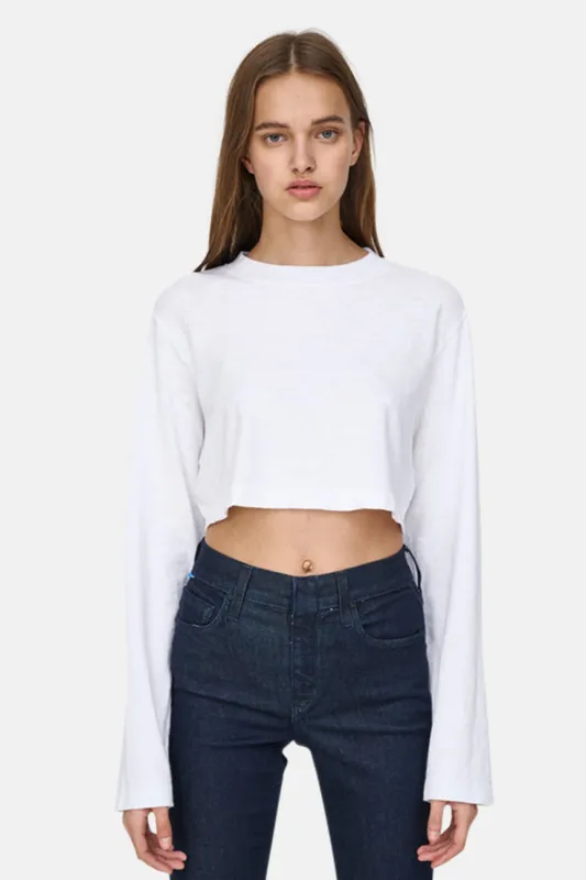 Tokyo Crop Long Sleeve White sold by Blue & Cream