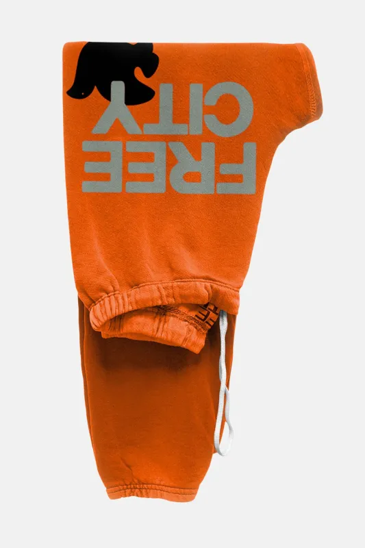 FREECITYlarge Logo Sweatpant Orange Machine sold by Blue & Cream