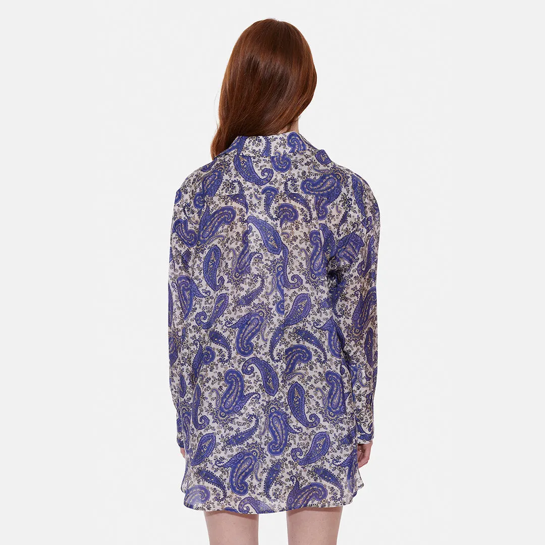 Devi Relaxed Shirt Indigo/Cream Paisley sold by Blue & Cream product image thumbnail 3