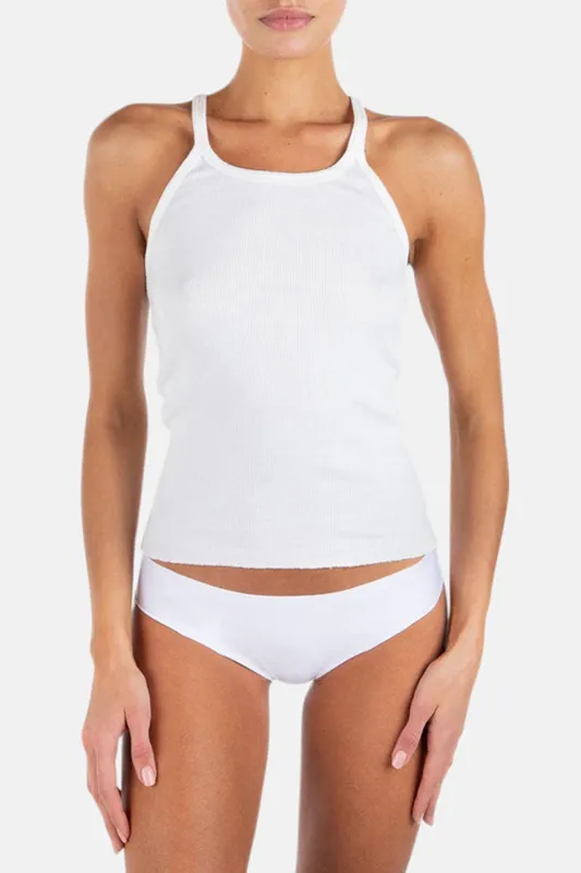 Rib Tank Ivory sold by Blue & Cream