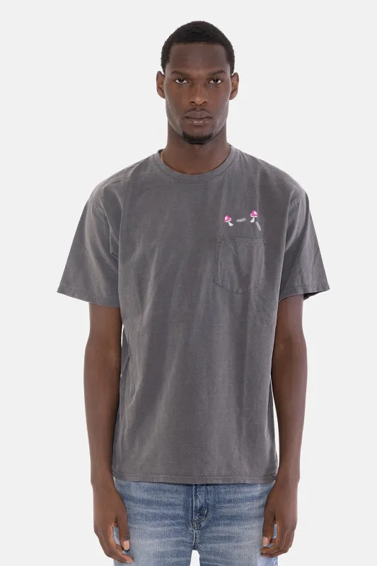 Mushroom Over Pocket Tee Vintage Black sold by Blue & Cream