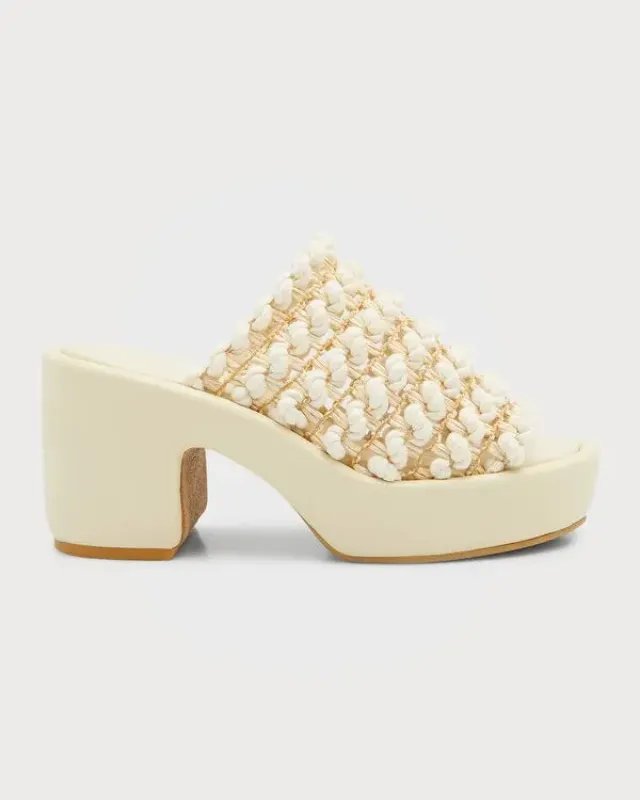 Dovea Sandal Straw Raffia sold by Blue & Cream