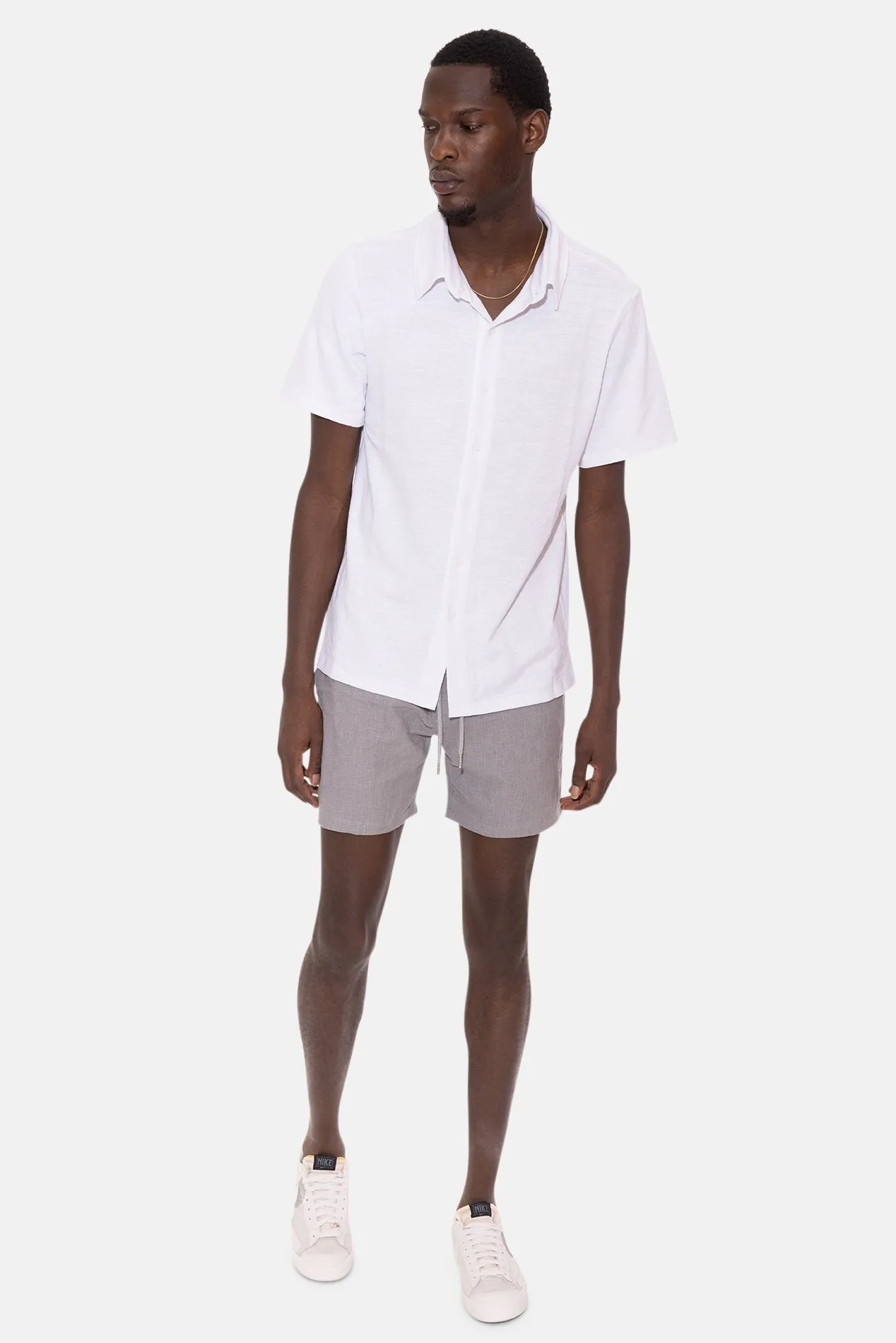Short Sleeve Buttondown Jersey White sold by Blue & Cream product image thumbnail 2