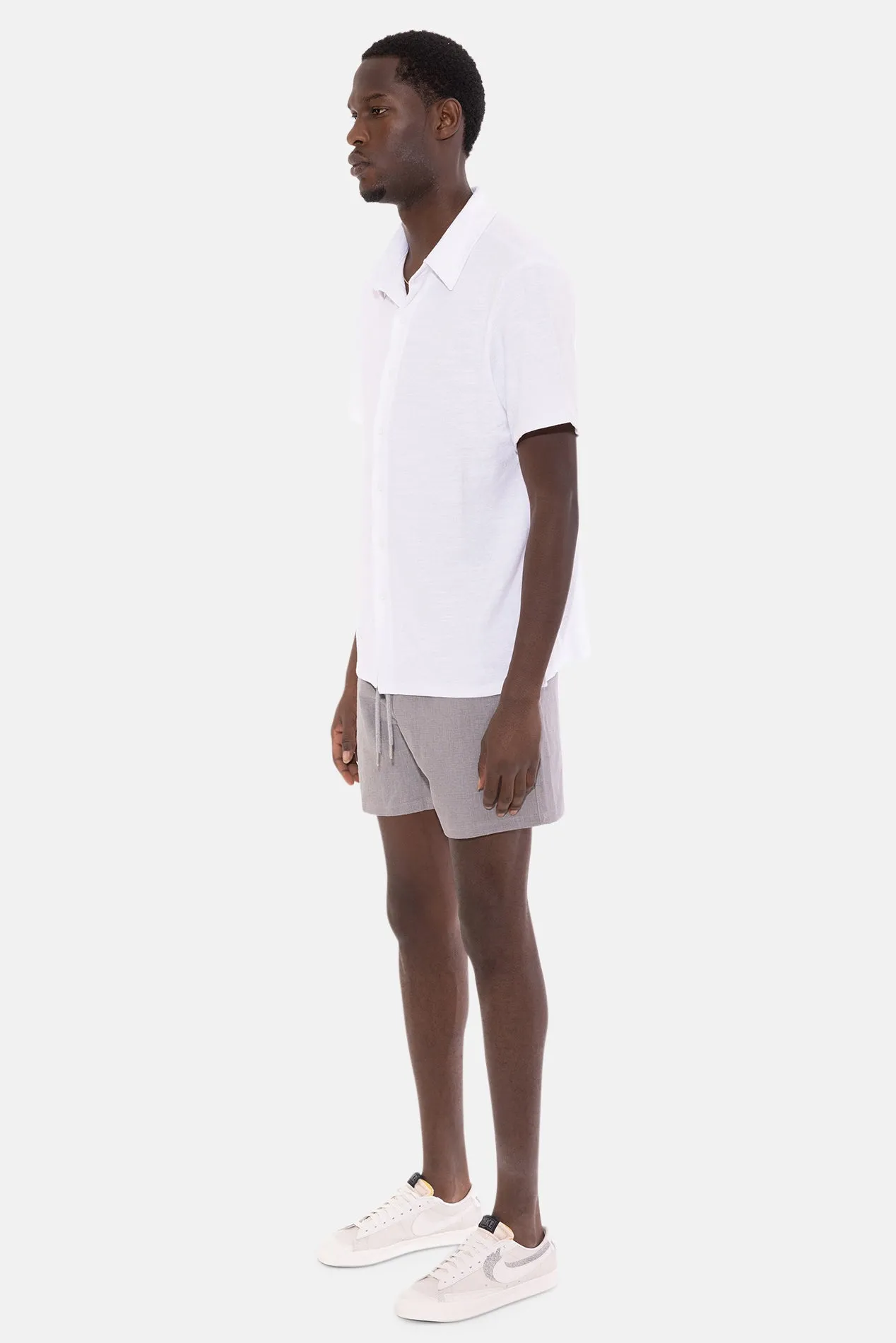 Short Sleeve Buttondown Jersey White sold by Blue & Cream product image thumbnail 4
