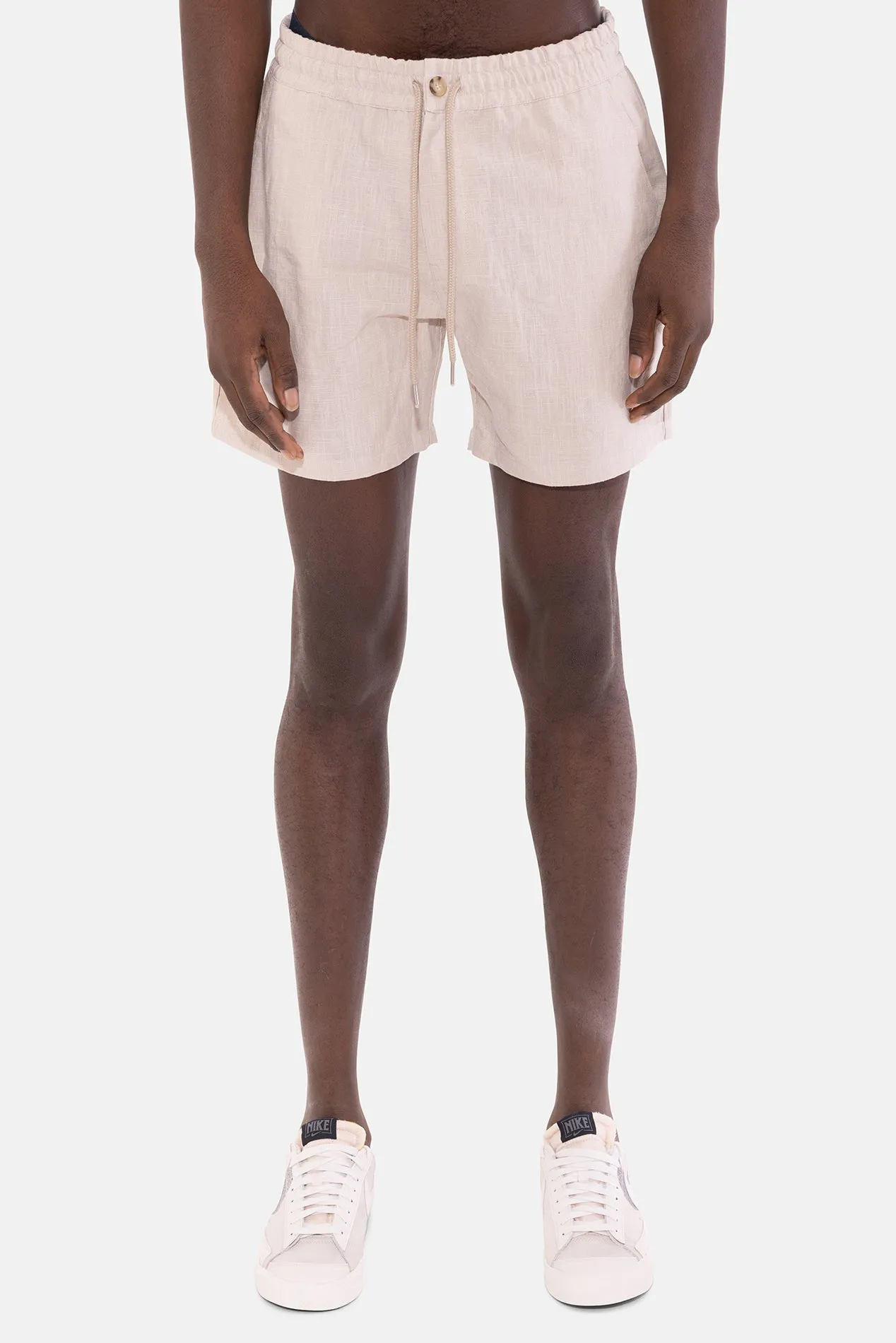 Perfect Linen Short Sand sold by Blue & Cream