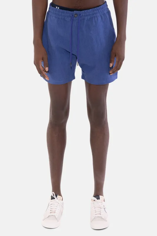 Perfect Linen Short Blue sold by Blue & Cream