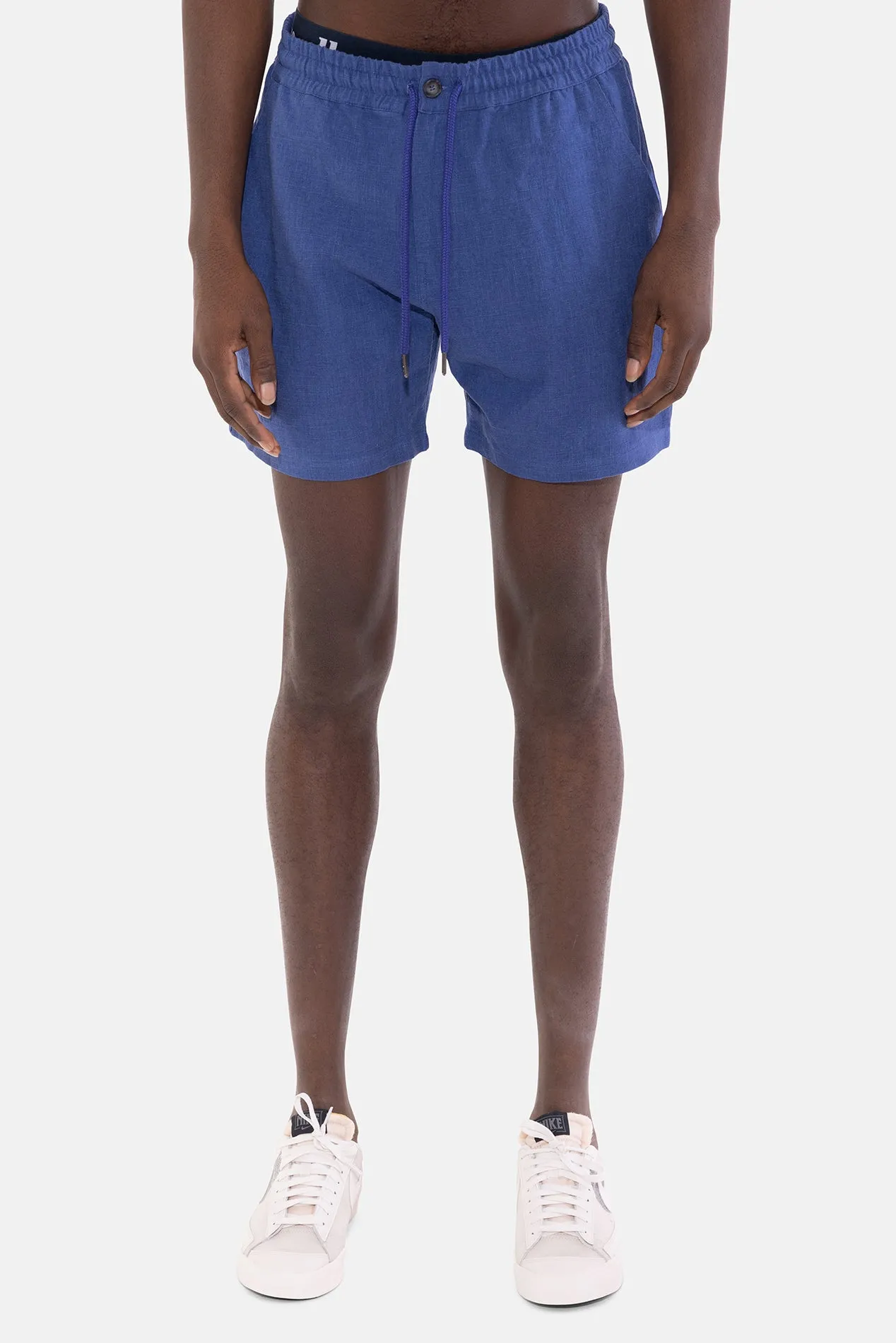 Perfect Linen Short Blue sold by Blue & Cream