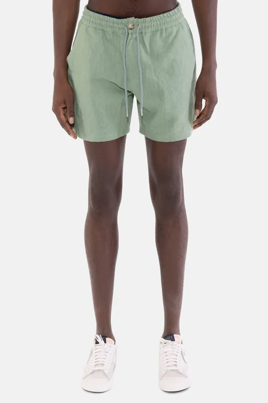Perfect Linen Short Soft Green sold by Blue & Cream