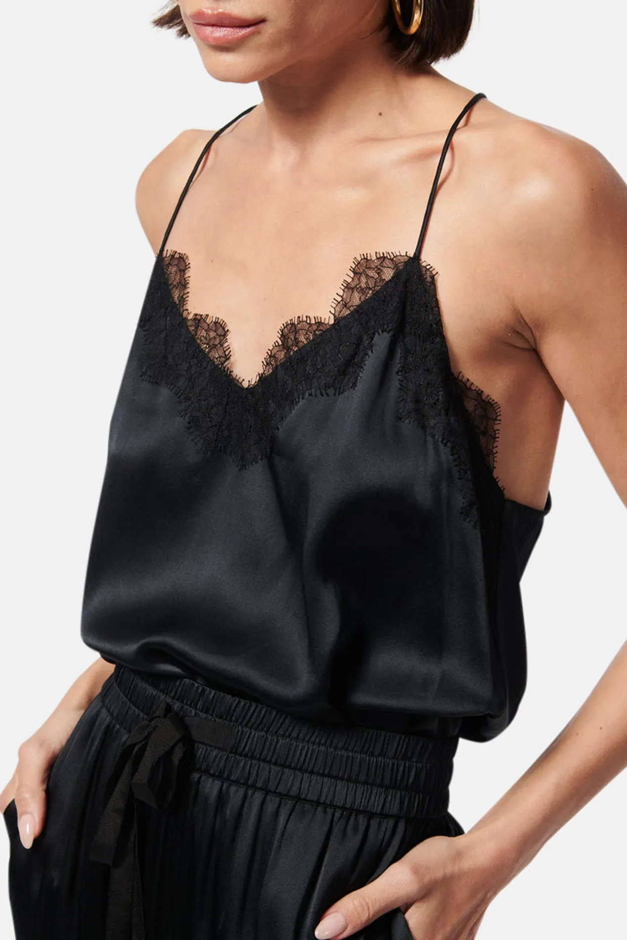 Racer Charmeuse Cami Black sold by Blue & Cream product image thumbnail 3