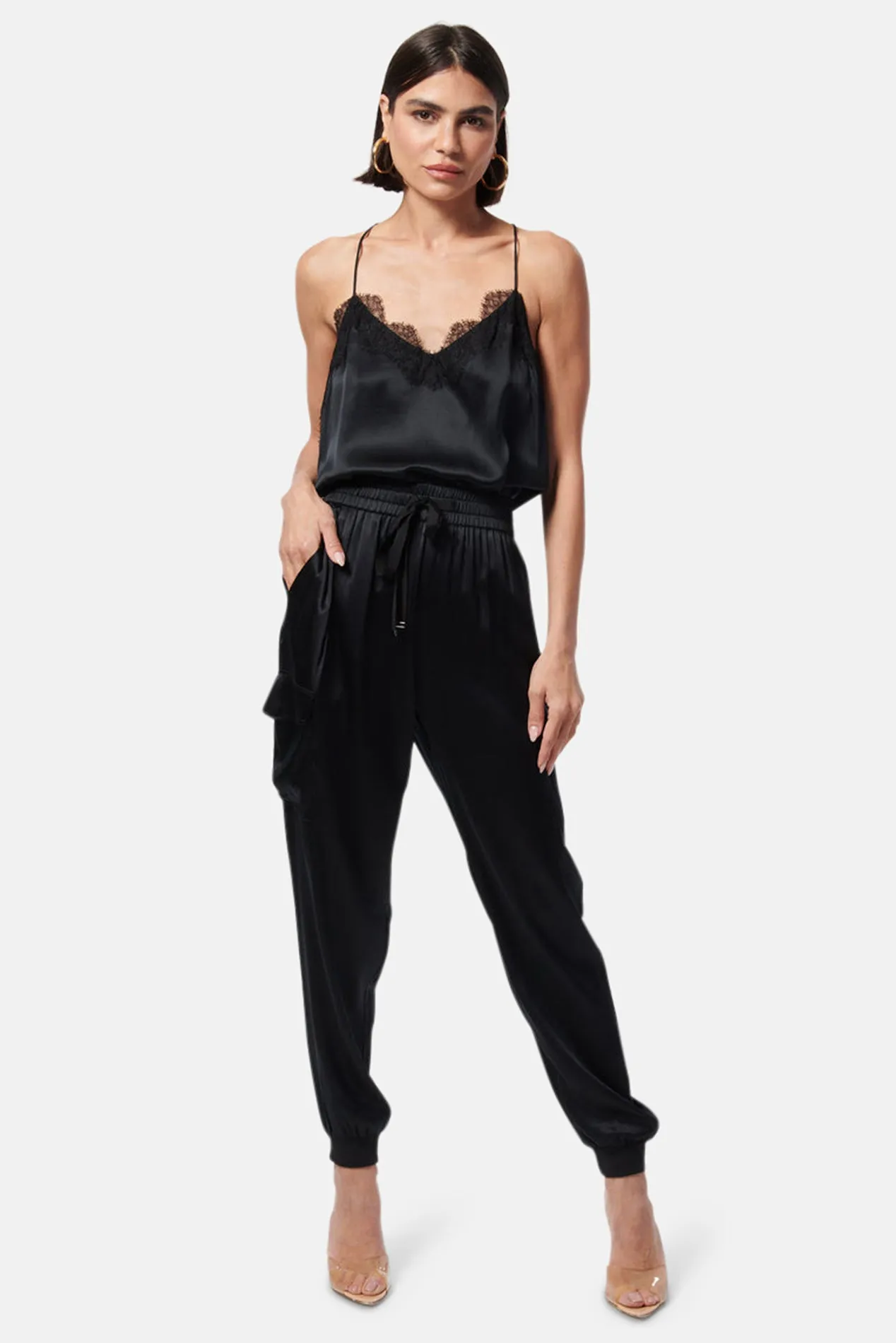 Racer Charmeuse Cami Black sold by Blue & Cream product image thumbnail 5