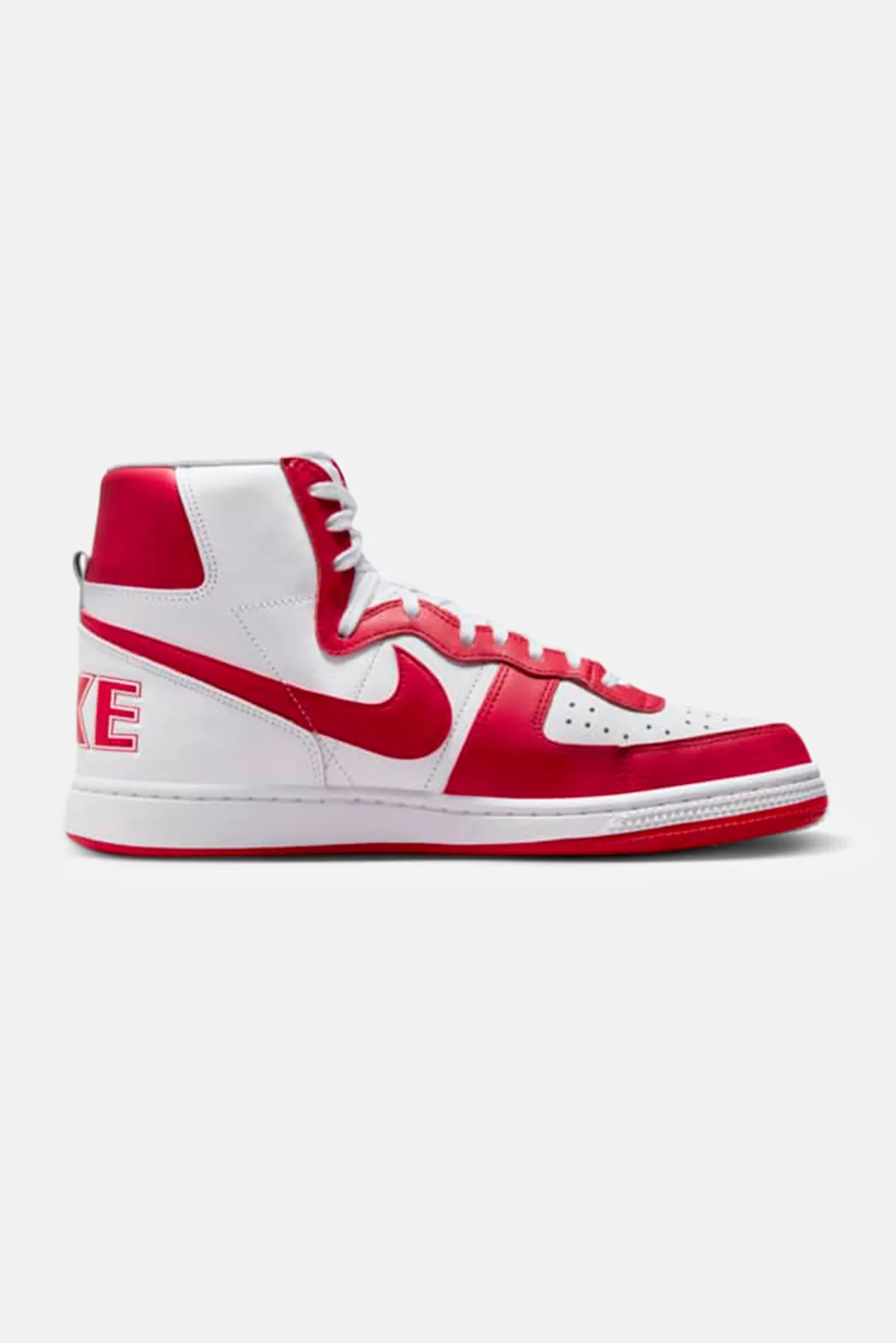 Men's Terminator High White/University Red sold by Blue & Cream
