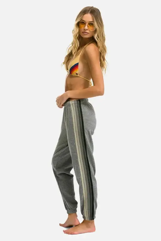 Women's 5 Stripe Sweatpant Heather Grey/Grey sold by Blue & Cream