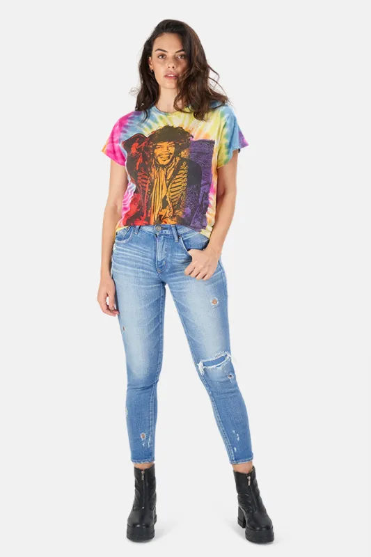 Jimi Hendrix Tee Rainbow Tie Dye sold by Blue & Cream