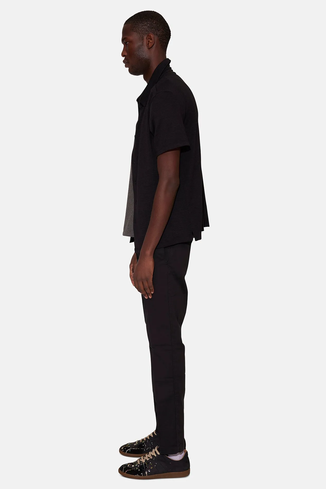 Short Sleeve Slub Buttondown Black sold by Blue & Cream product image thumbnail 2