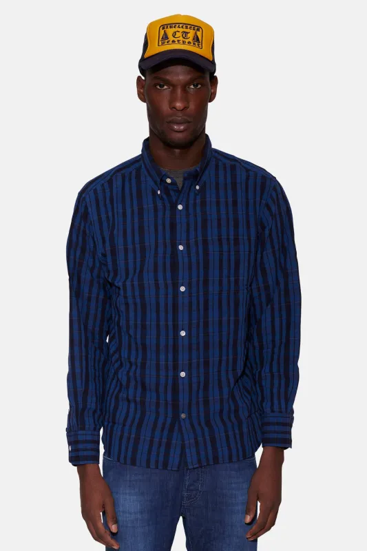 N5 Classic Shirt Navy Check sold by Blue & Cream