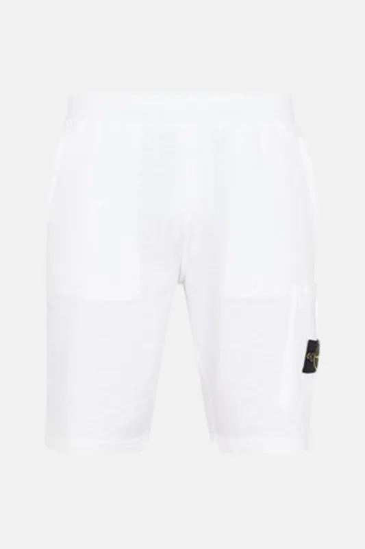 "OLD" Treatment Fleece Bermuda Shorts White sold by Blue & Cream