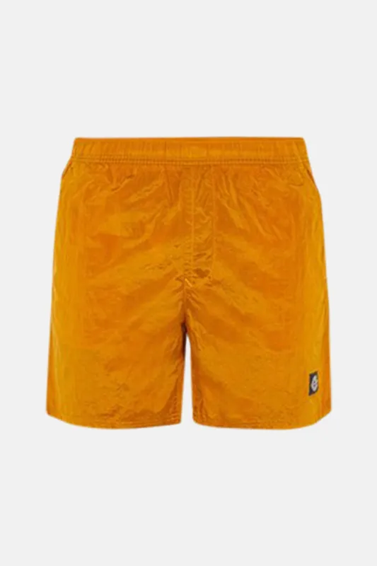 ECONYL Nylon Metal Swim Trunks Orange made by Stone Island